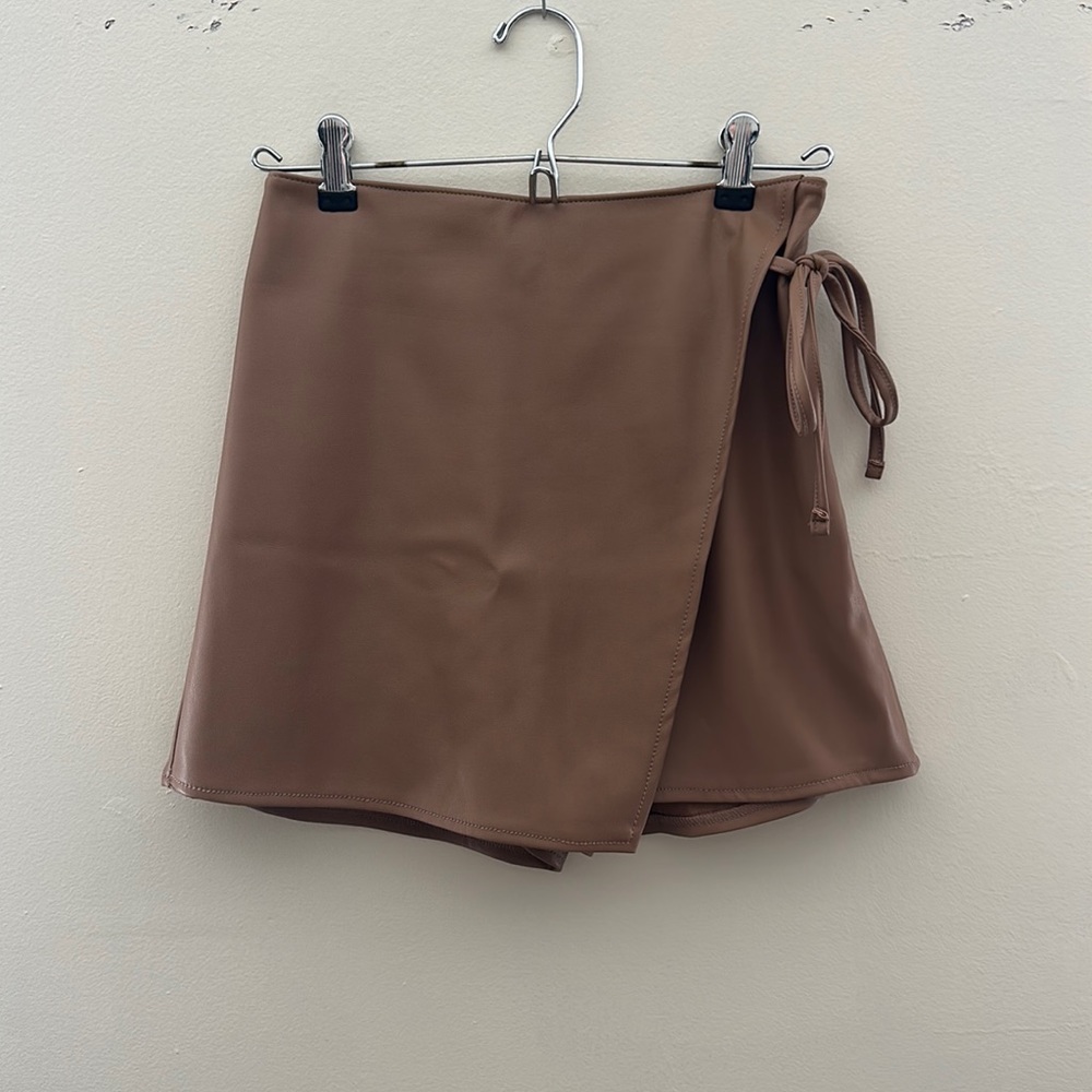 Faux Lether Skort